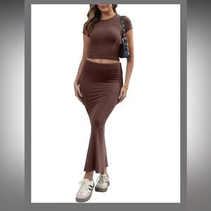 Women Two Piece Skirt Set